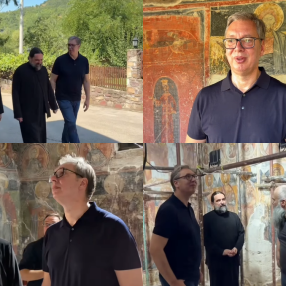 Vučić posetio manastir Svetog Đorđa kod Pirota: "Čuvajući svetinje negujemo identitet, veru i korene" VIDEO
