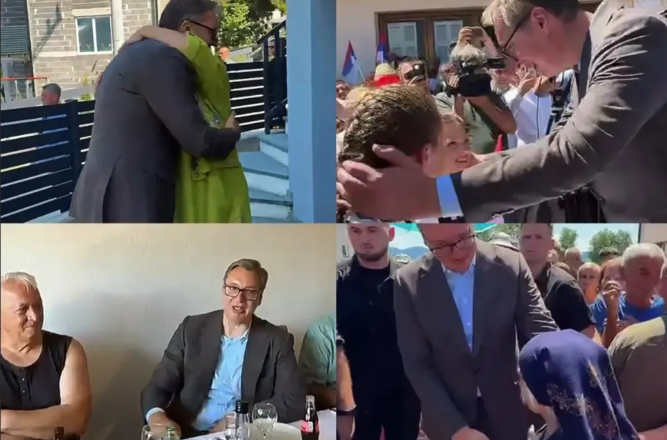 Vučić u dedinoj kući u Čipuljiću razgovarao sa komšijama: "Mi se svi znamo, ovde ne veruju u laži" VIDEO