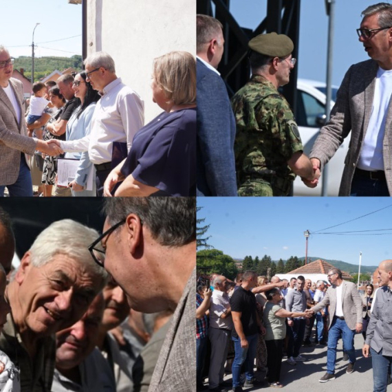 Vučić u Blacu: Obišao porodicu Veljić; Dočekali ga građani; Razgovara sa narodom i rešava probleme FOTO