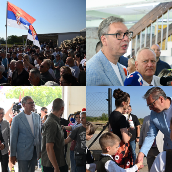 Vučić u Vlasotincu, razgovara sa meštanima; "Mašine kreću da rade za sedam do 10 dana"