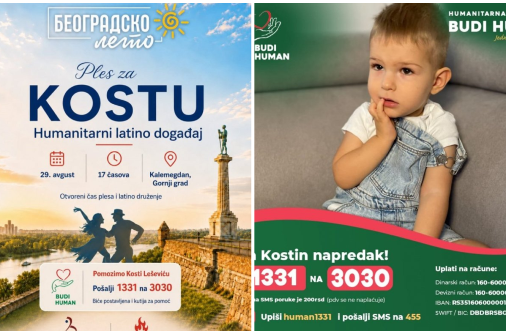Humanitarna akcija na Kalemegdanu: Ples za Kostu
