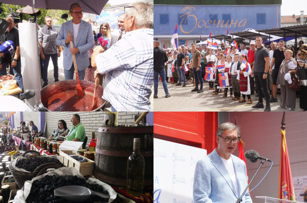 Vučić visits Krušik-Plastika in Osečina: "The state is ready to help"; Opens Plum Fair