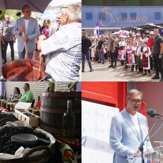 Vučić visits Krušik-Plastika in Osečina: "The state is ready to help"; Opens Plum Fair
