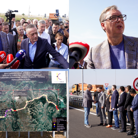 Vučić obišao novu deonice Dunavskog koridora: "Prvi smo u Evropi"; "Biće izgrađeno ukupno 1.285 km puteva"