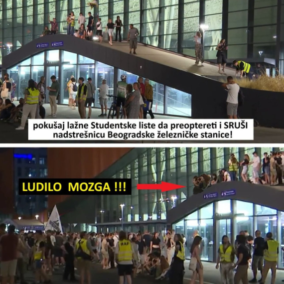 Katastrofa; Blokaderi pokušali da sruše nadstrešnicu nad ulazom u Prokop FOTO