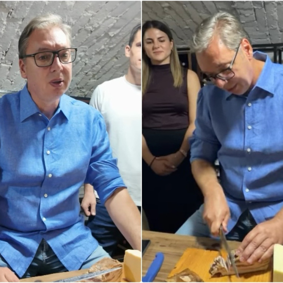 Vučić okupio mlade na Paliću: "Smorio sam ih dugim govorom, pa sam se iskupio"; "Najbolje je prošla slanina"