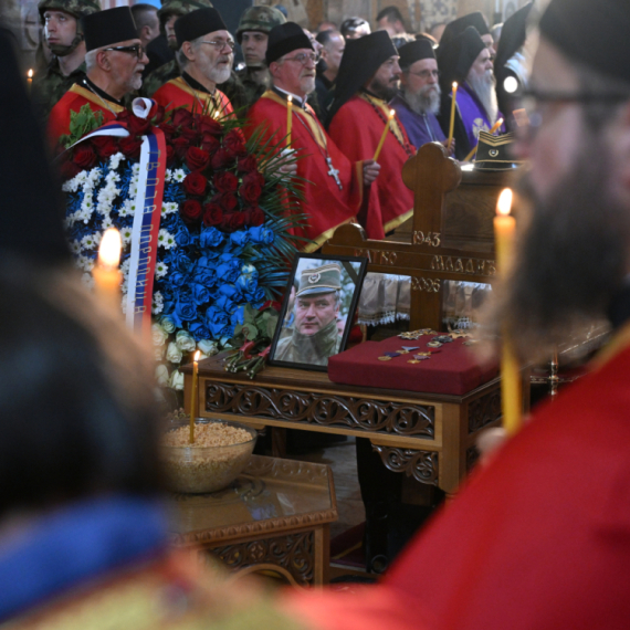 Patriarch Porfirije leads Ratko Mladić's funeral service at St. Luke's Church in Vidikovac PHOTO/VIDEO