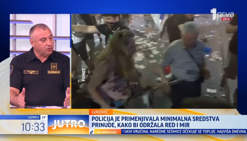Luković: Na protestu povređeno 48 policajaca, privedeno 77 osoba