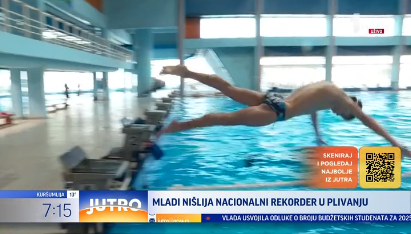 Mladi Nišlija nacionalni rekorder u plivanju