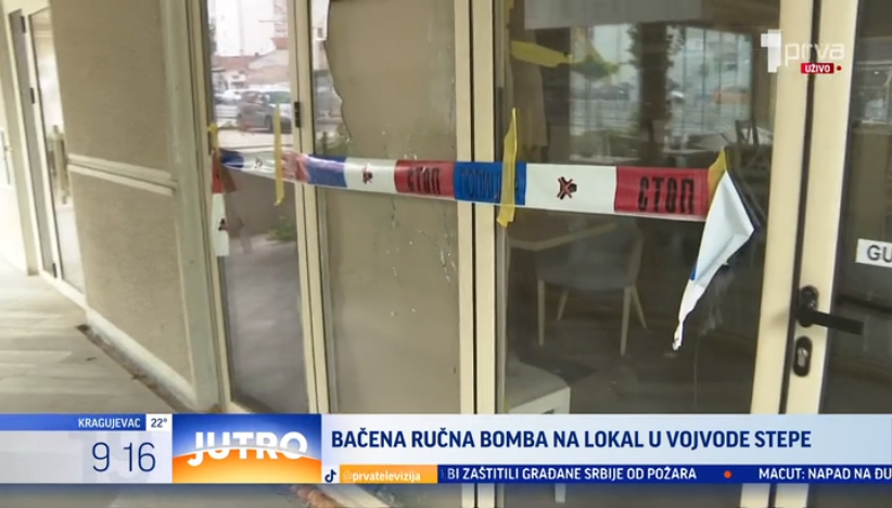 Bačena bomba na lokal u ulici Vojvode Stepe