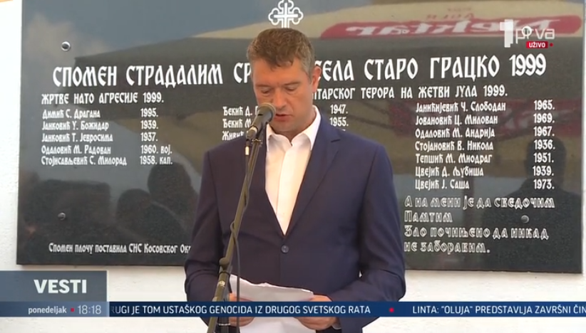 Kurti tvrdi da je Igor Popović počinio još jedno krivično delo, pored verbalnog delikta