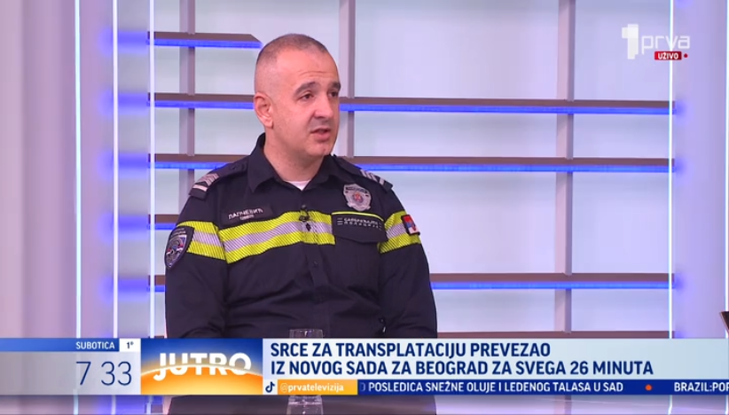 Srce za transplataciju prevezao iz Novog Sada za Beograd za 26 minuta