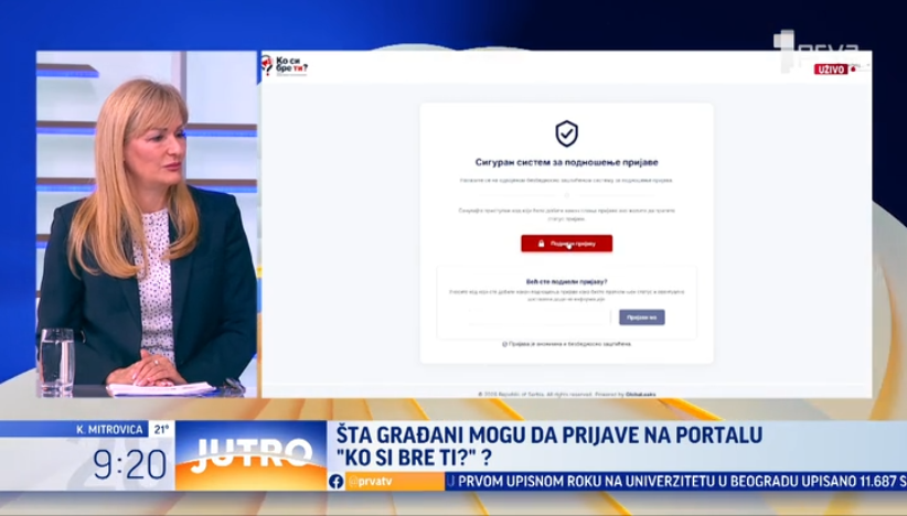 Paunović: "U prva tri dana više od 3.000 prijava na portalu 'Ko si, bre, ti?'".