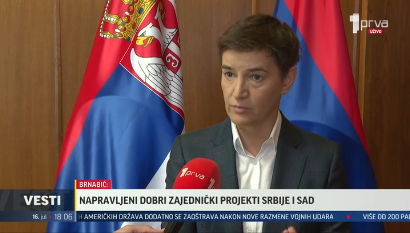Brnabić: "Građani mogu da dobiju puno otpočinjanjem strateškog dijaloga Srbije sa SAD"